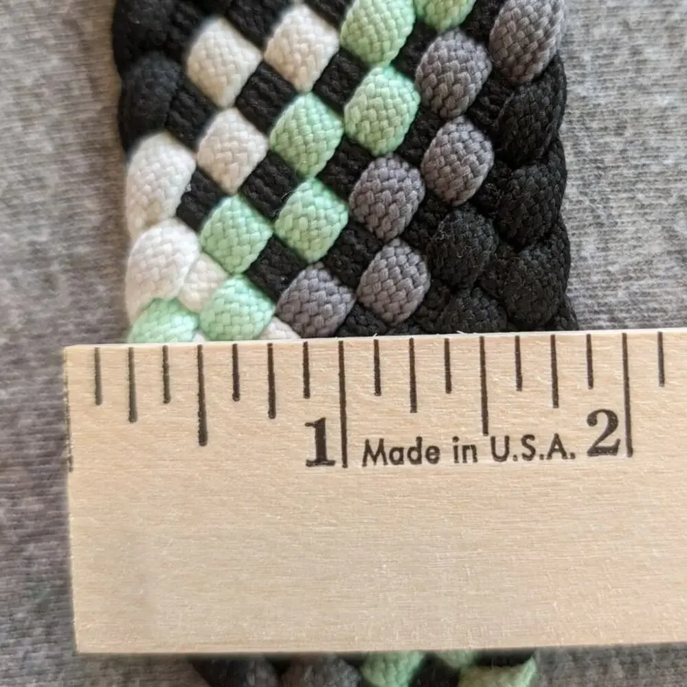Vintage Belt Mens Rope Woven D Ring Y2K Black White Gray Green Large Preppy